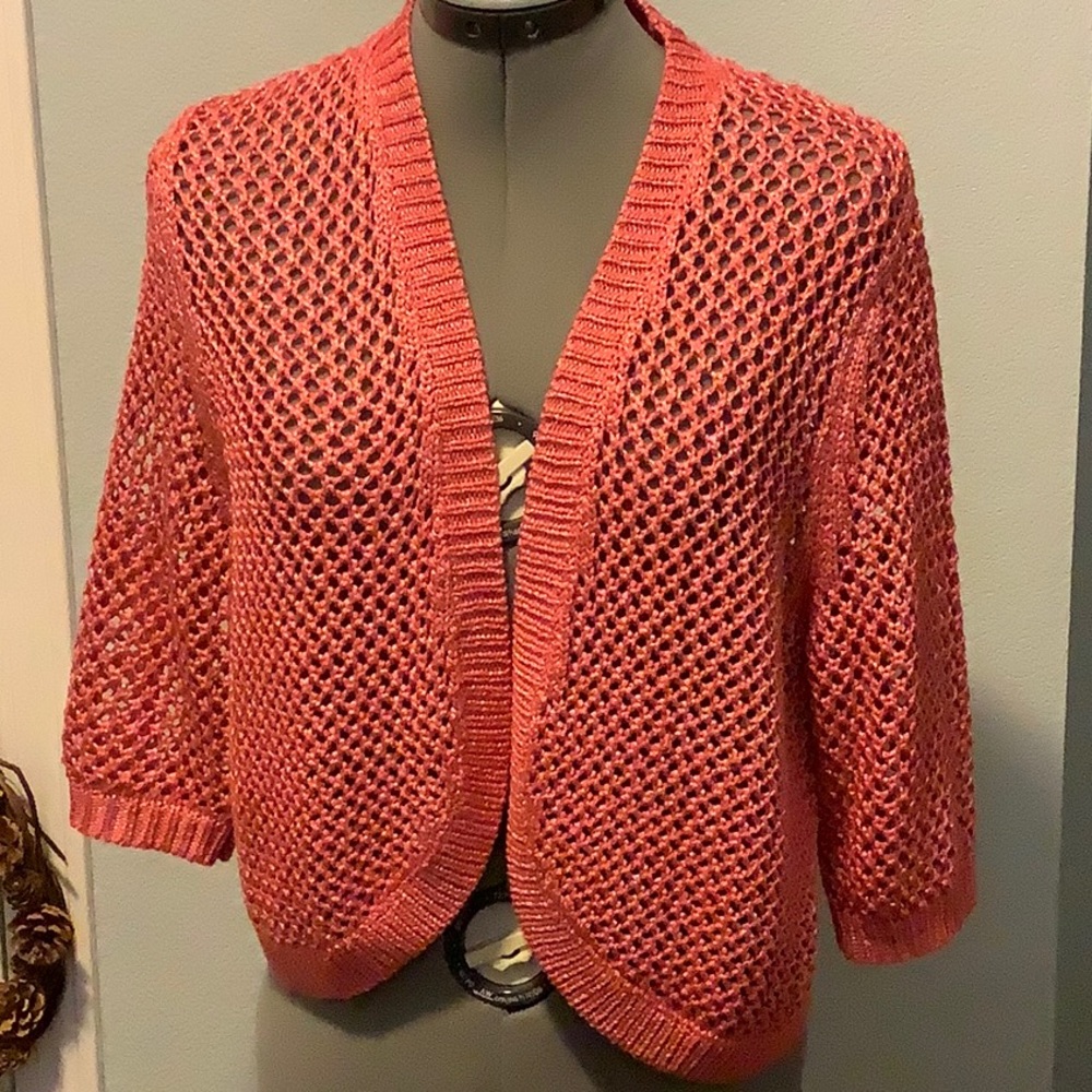 🍁Chico’s Crocheted Shrug🍁